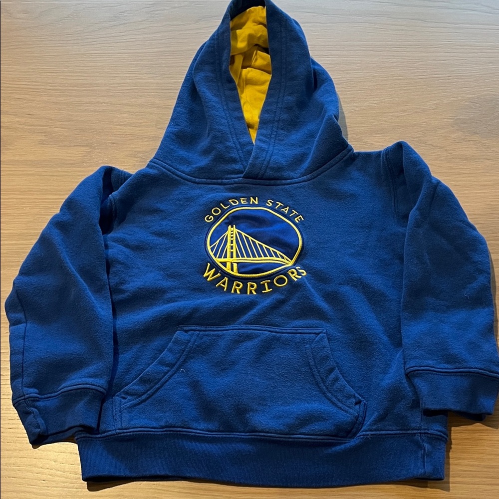 Golden State Warriors NBA kids issued embroidered Kids Blue Hoodie - Picture 2 of 4